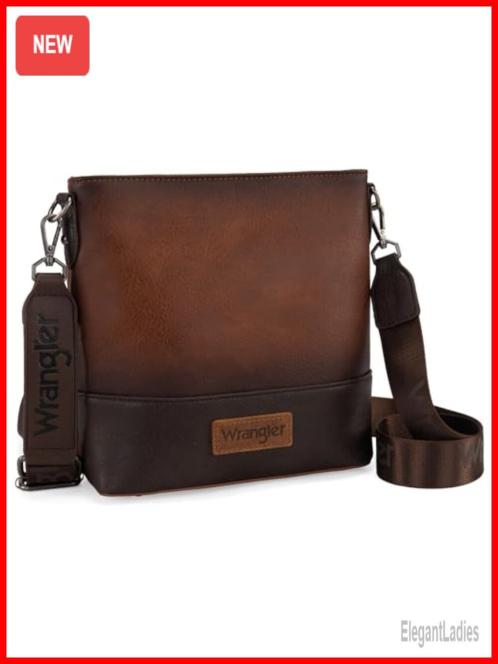 Vegan Leather Crossbody Shoulder Bag Handbag with Long Strap